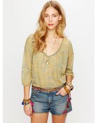 Free People Morroccan Patched Cutoff Shorts - Lyst