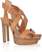 Michael Kors Platform Leather Sandals - Lyst