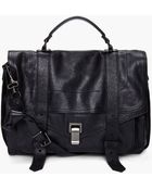 Proenza Schouler Ps1 Large Black Satchel - Lyst