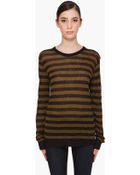 T By Alexander Wang Long Sleeve Striped T-shirt - Lyst