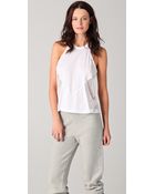 T By Alexander Wang Cotton Netting Combo Tank - Lyst