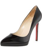Christian Louboutin Point-toe Patent Pump - Lyst