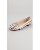 Kors By Michael Kors Odette Snake Ballet Flats - Lyst