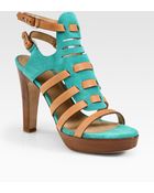 Rag & Bone Apollo Suede and Leather Platform Sandals - Lyst