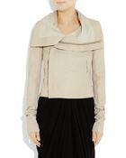 Rick Owens Washed-leather Biker Jacket - Lyst