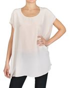 Space Crepe De Chine Tunic Top - Lyst