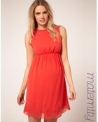 Asos Maternity Skater Dress With Scallop Back - Lyst