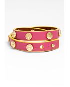 Tory Burch Logo Stud Wrap Bracelet - Lyst