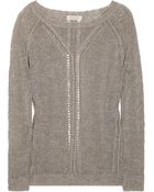 Inhabit Open-weave Knitted Linen-blend Sweater - Lyst