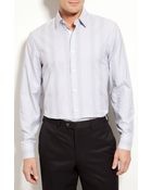 Calibrate Trim Fit Stripe Sport Shirt - Lyst