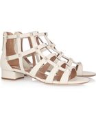 Valentino Studded Leather Cage Sandals - Lyst