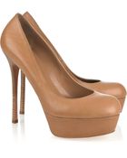 Alexander McQueen Leather Platform Pumps - Lyst