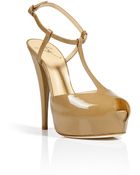 Giuseppe Zanotti Tan Patent Leather Platform Sandals - Lyst