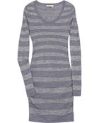 Rebecca Taylor Metallic Striped Knitted Dress - Lyst