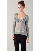 Helmut Lang V Neck Pullover Sweater - Lyst