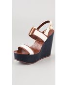 Tory Burch Angeline Wedge Sandals - Lyst