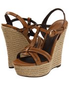 Burberry Tweed Leather Platform Espadrille - Lyst