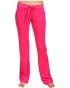 Juicy Couture Micro Terry Bootcut Pant with Snap Pockets - Lyst
