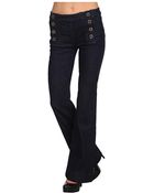 Juicy Couture Denim Sailor Full Leg Pant - Lyst