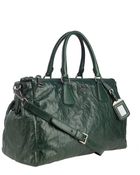 Prada Green Lambskin Convertible Tote - Lyst