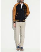Zara Jacket with Leather Sleeves - Lyst