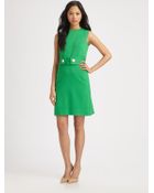 Milly Kristen Button Shift Dress - Lyst