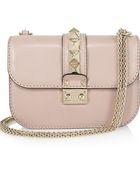 Valentino Stud-embellished Leather Shoulder Bag - Lyst