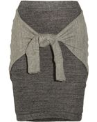 3.1 Phillip Lim Tie-front Cotton-jersey Skirt - Lyst