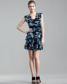 Theory Printed Silk Dress - Lyst