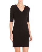 Barneys New York V-neck Dress - Lyst