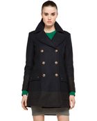 Rag & Bone Admiral Coat in Navy/charcoal - Lyst
