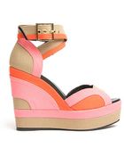 Pierre Hardy Tri-Color Wedge Sandal - Lyst