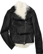 Alexander McQueen Shearling and Leather Biker Jacket - Lyst