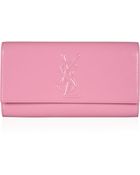 Saint Laurent Belle Du Jour Patent-leather Clutch - Lyst