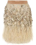 Matthew Williamson Lacquer Lace Feather Skirt - Lyst