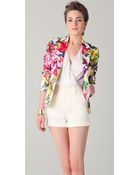 Alice + Olivia Elyse Floral Print Blazer - Lyst