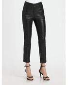 By Malene Birger Alisa Cropped Leather Pants - Lyst