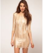 TFNC Tfnc Dress in Scalloped Sequin - Lyst