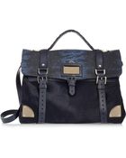 Mulberry Lizard-print Leather and Calf Hair Shoulder Bag - Lyst