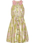 Marc Jacobs Metallic Floral-print Silk-blend Dress - Lyst