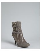 Ash Napa Leather Penny Double Buckle Ankle Boots - Lyst