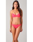 Shoshanna Coral Crochet Bikini Top - Lyst