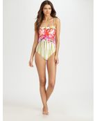 Gottex Onepiece Lotus Bandeau Swimsuit - Lyst