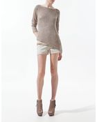 Zara Sequinned Sweater - Lyst