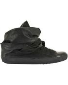 Cinzia Araia Suede and Calfskin High Top Sneakers - Lyst