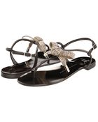Giuseppe Zanotti Crystal Bow Sandal - Lyst