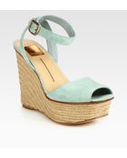 Dolce Vita Suede Platform Espadrille Wedge Sandals - Lyst