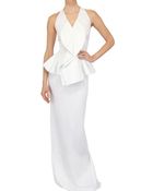 Givenchy Shiny Stretch Jersey Peplum Long Dress - Lyst