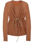 Rick Owens Leathertrimmed Cotton and Wool Jacket - Lyst