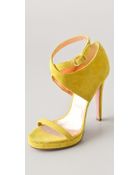 Viktor & Rolf Suede High Heel Sandals - Lyst